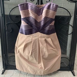 BCBGMAXAZRIA Hana Purple/Blush Dress